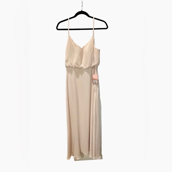Birdy Grey GWENNIE DRESS CHIFFON PALE BLUSH XXL NEW NWT BRIDESMAID WEDDING - Picture 3 of 4